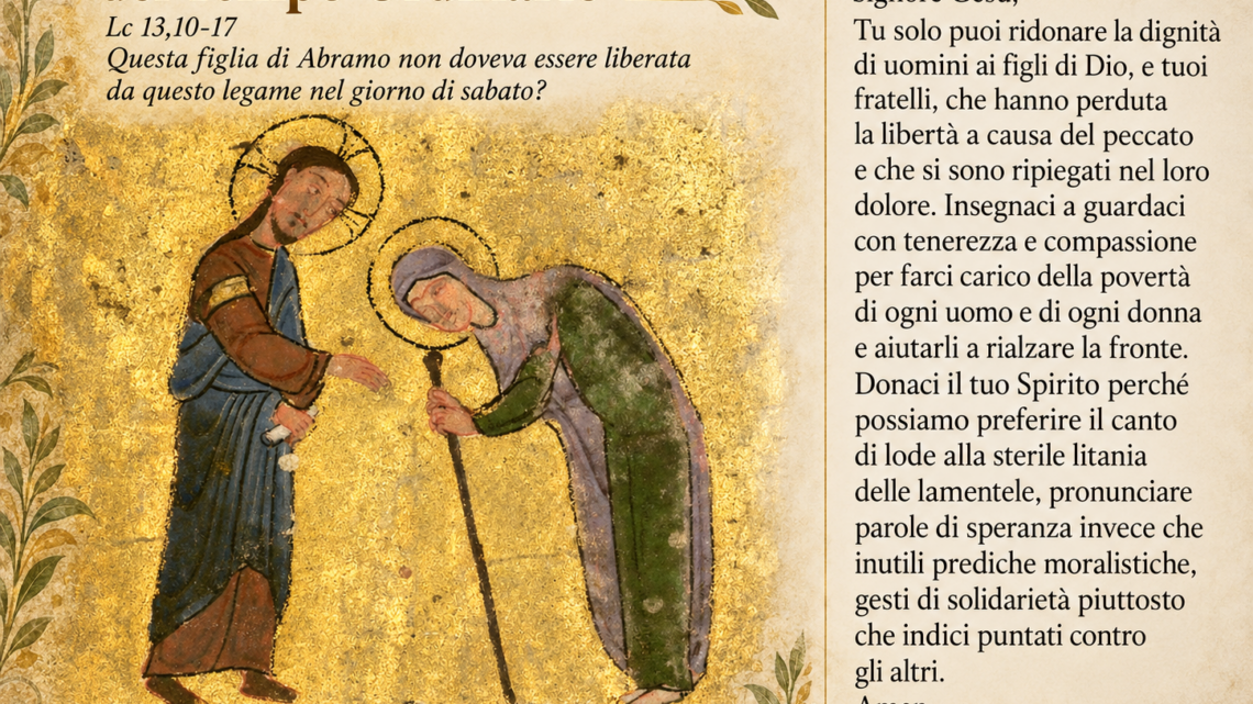 Rialzare la fronte – Lunedì della XXX settimana del Tempo Ordinario (Anno pari)